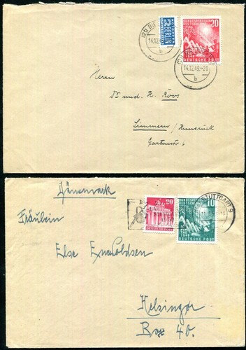 Bund 1949 111 112 auf - auf, brief