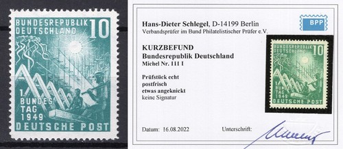 Brd 1949 111i postfrisch - 1949, mi.111i