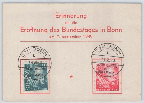 Bund 111 112 ersttagskarte - bund, nr.